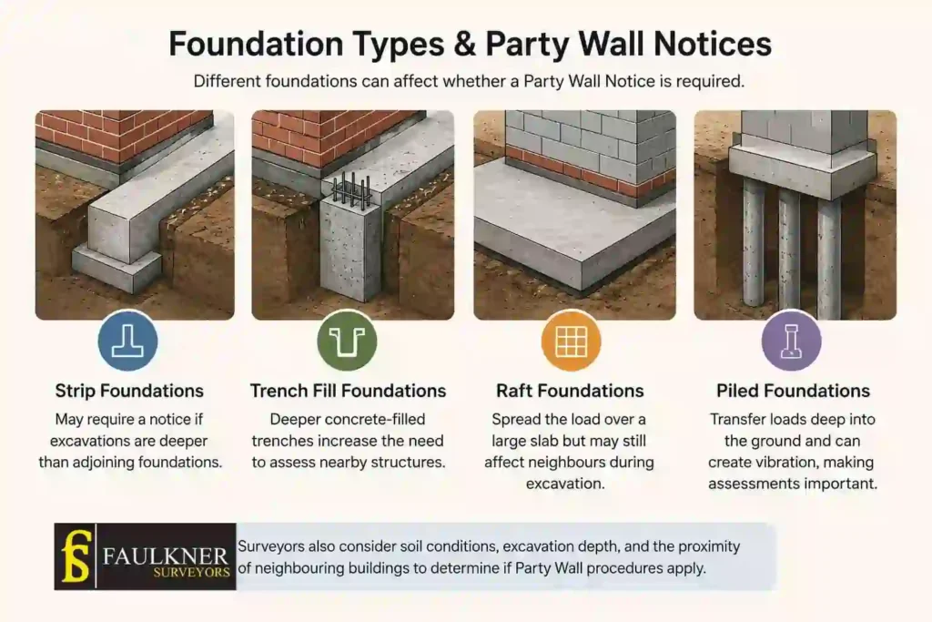 How Do Construction Methods Affect Party Wall Requirements? A Homeowner’s Guide 1 How Do Different Foundation Types Influence Party Wall Notices Guildford?