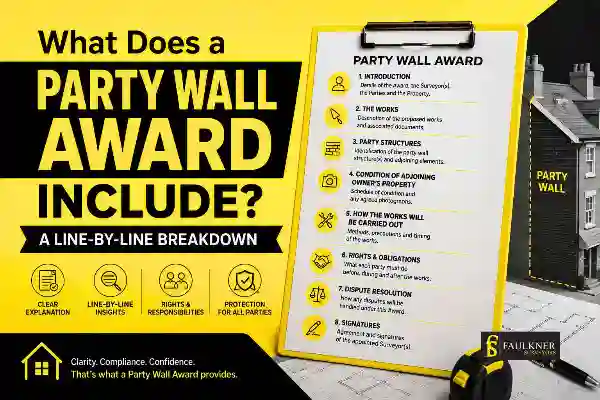 Party Wall Awards Explained Line-by-Line: What Property Owners and Neighbours Need to Know 1 What Does a Party Wall Award Include? A Line-by-Line Breakdown Guildford